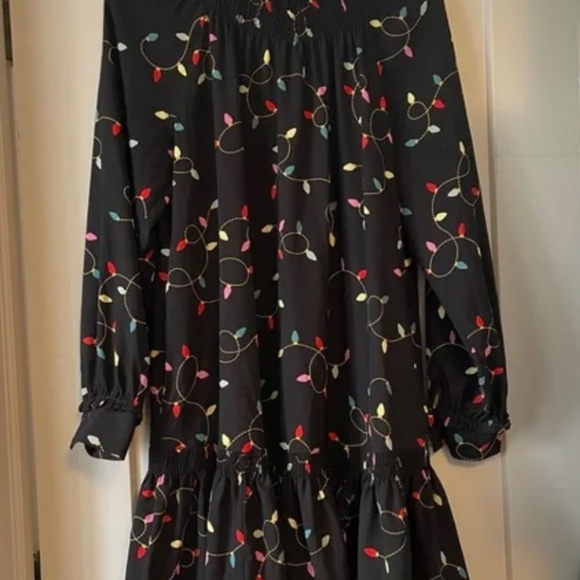 Kate Spade  ♠️ String Lights Shift Holliday Dress Black - Picture 4 of 9
